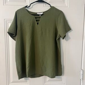 Chic Olive Short Sleeve Top